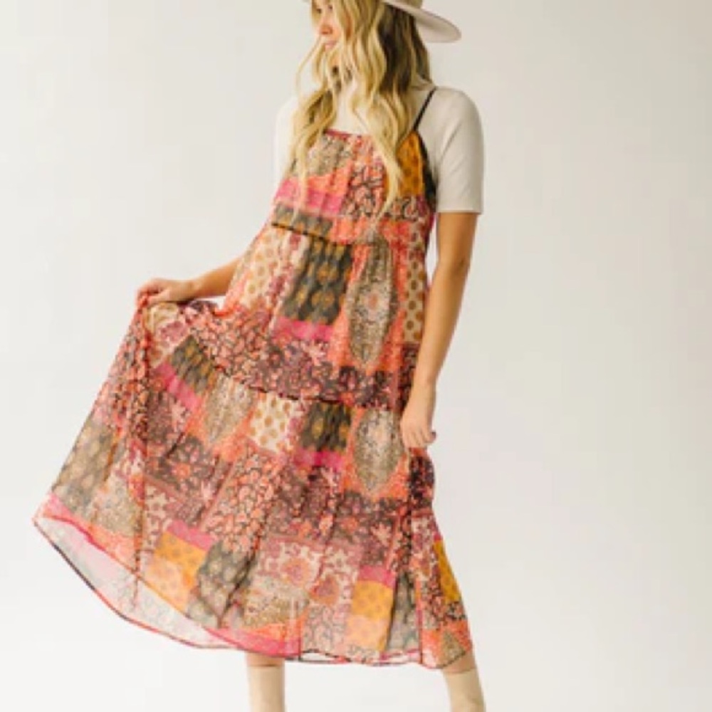 The Danby Patchwork Midi Dress